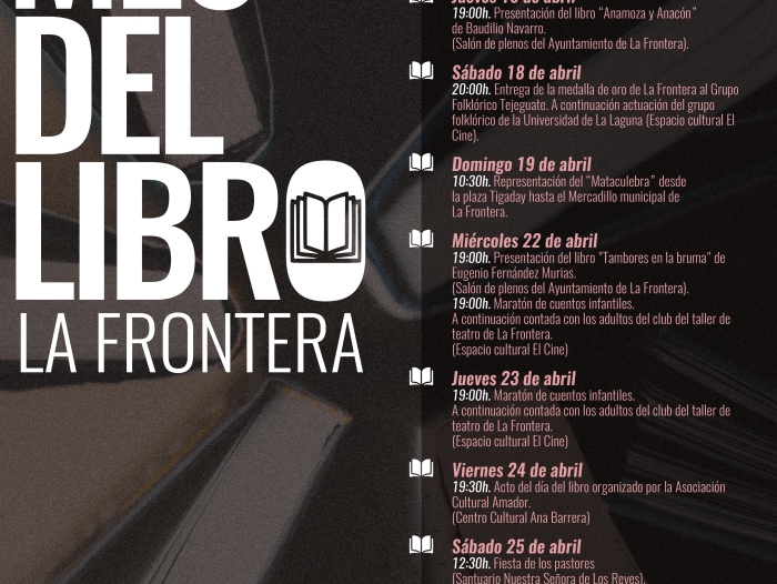 La Frontera celebra el Día del Libro con un mes de actividades culturales abiertas a toda la ciudadanía